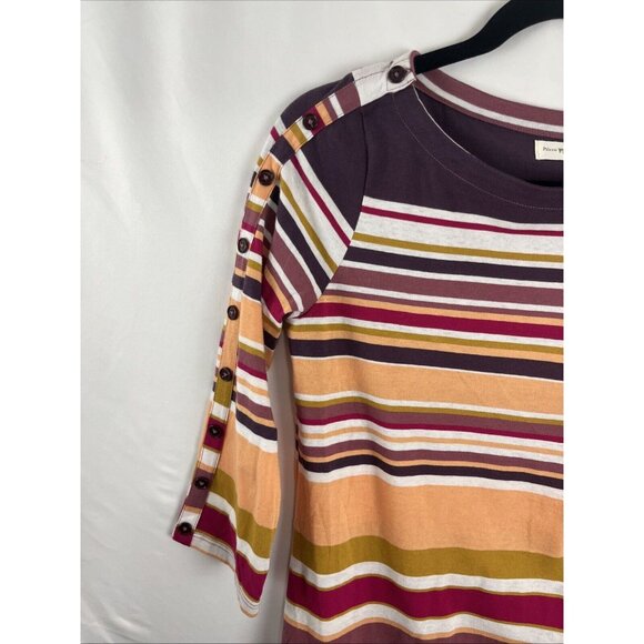 Anthropologie Pilcro Striped Cotton Light Top Womens Size S - Picture 2 of 8